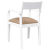 vidaXL Chaises à manger coussins 2 pcs blanc bois massif caoutchouc