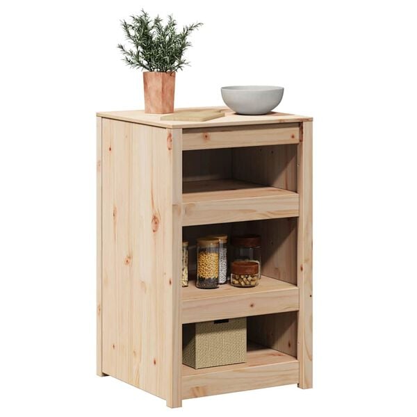 vidaXL Armoire de cuisine Chêne brun 55 x 55 x 92 cm Pin massif
