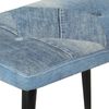 vidaXL Fauteuil avec repose-pieds Denim Bleu Toile patchwork
