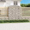 vidaXL Panier de gabions arqué 200x50x220/240 cm Fer galvanisé