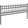 vidaXL Cl&ocirc;ture &agrave; anneau piqu&eacute; Noir 200 x 130 cm Acier enduit de poudre