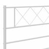 vidaXL Cadre de lit métal sans matelas avec pied de lit blanc 80x200cm