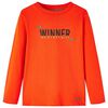 T-shirt pour enfants &agrave; manches longues orange vif 128