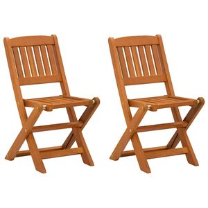 vidaXL Chaises &agrave; manger pour enfants lot de 2 Bois d'eucalyptus