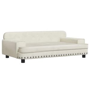 vidaXL Canap&eacute; pour enfants cr&egrave;me 90x53x30 cm velours