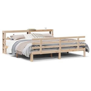 vidaXL Cadre de lit avec t&ecirc;te de lit sans matelas 200x200 cm