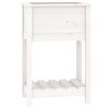 vidaXL Jardini&egrave;re avec &eacute;tag&egrave;re Blanc 54x34,5x81 cm Bois massif de pin