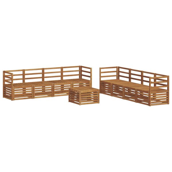vidaXL Ensembles de canap&eacute;s 9 pcs Naturel Bois d'Acacia Massif