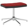 vidaXL Chaise de relaxation et tabouret Rouge bordeaux Velours et PVC