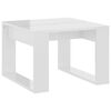 vidaXL Table d'appoint Blanc brillant 50x50x35 cm Agglom&eacute;r&eacute;