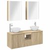 vidaXL Ensemble d'armoire de salle de bain 5 pc Ch&ecirc;ne Sonoma