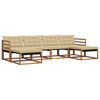 vidaXL Ensemble de canap&eacute;s d'ext&eacute;rieur 6 pc Naturel et Beige