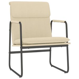 vidaXL Chaise longue Cr&egrave;me 55x64x80 cm Tissu