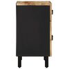 vidaXL Table de chevet noir 50x33x60 cm bois de manguier massif brut
