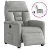 vidaXL Fauteuil inclinable &eacute;lectrique gris clair tissu microfibre