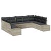vidaXL Ensemble de canap&eacute; de jardin 9 pc 8-Nombre de places Gris clair