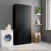 vidaXL Armoire de rangement noir 80x35,5x180 cm bois d'ingénierie