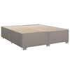 vidaXL Sommier &agrave; lattes de lit avec matelas Taupe 180x200 cm Tissu