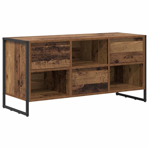vidaXL Meuble TV Bois Ancien 100 x 36 x 49,5 cm Bois d'ing&eacute;nierie