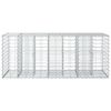 vidaXL Lit sur&eacute;lev&eacute; gabion Argent&eacute; 140 x 60 x 55 cm Acier galvanis&eacute;