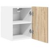vidaXL Armoire suspendue Ch&ecirc;ne Sonoma et Blanc 30 x 31 x 40 cm