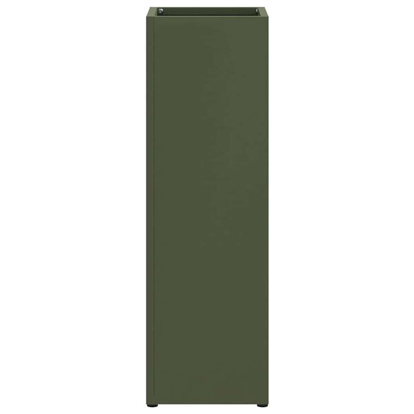 vidaXL Porte-parapluie avec stockage Olive 15,5 x 15,5 x 49 cm M&eacute;tal