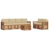 vidaXL Ensemble de canap&eacute;s d'ext&eacute;rieur 7 pc Naturel et Beige