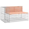 vidaXL Banc jardin design gabion 122x71x65,5 cm bois massif de douglas