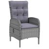 vidaXL Ensemble à manger de jardin 5 pcs Résine tressée Gris