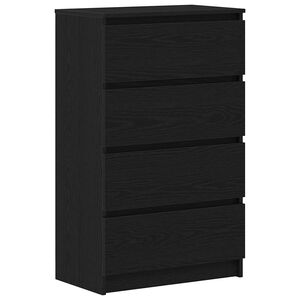 vidaXL Buffet ch&ecirc;ne noir 60x35x98,5 cm bois d'ing&eacute;nierie
