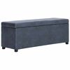 vidaXL Banc avec compartiment de rangement 116 cm Gris Similicuir daim