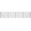 vidaXL Cl&ocirc;ture en treillis m&eacute;tallique et ancrage anthracite 1,4x10 m
