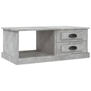 vidaXL Table basse Gris b&eacute;ton 90x50x35 cm Bois d'ing&eacute;nierie