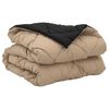 vidaXL Duvet d'&eacute;t&eacute; simple Noir et Taupe 220 x 135 cm Microfibre