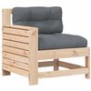 vidaXL Canap&eacute; de jardin accoudoir avec coussin bois massif de pin