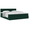 VidaXL Cadre de lit ottoman avec matelas vert fonc&eacute; 160x200 cm velours