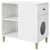 vidaXL Maison pour chat Blanc Brillant 72 x 42,5 x 70 cm