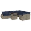 vidaXL Ensemble de canap&eacute; de jardin 10 pcs avec coussins gris r&eacute;sine tress&eacute;e