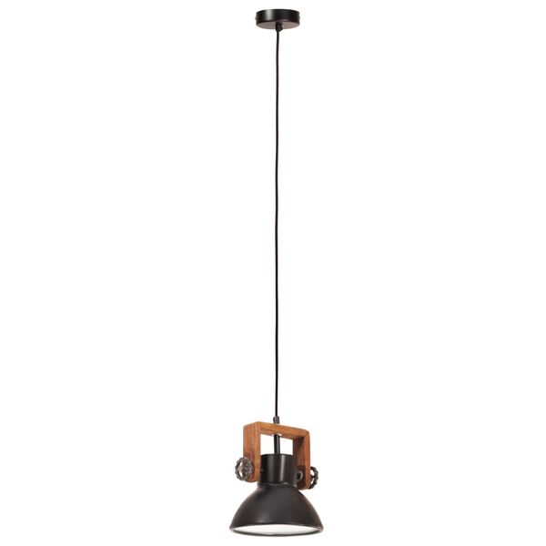 vidaXL Lampe suspendue industrielle 25 W Noir Rond 19 cm E27