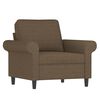 vidaXL Fauteuil avec repose-pied Marron 60 cm Tissu