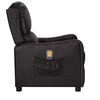 vidaXL Fauteuil de massage Noir Similicuir brillant