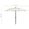 vidaXL Parasol de jardin &agrave; 3 niveaux avec m&acirc;t en aluminium sable 3,5 m