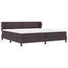 vidaXL Lit &agrave; ressorts avec matelas Marron fonc&eacute; 200 x 200 cm tissu