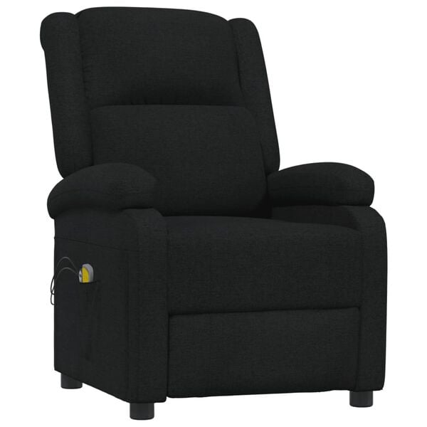 vidaXL Fauteuil électrique de massage Noir Tissu