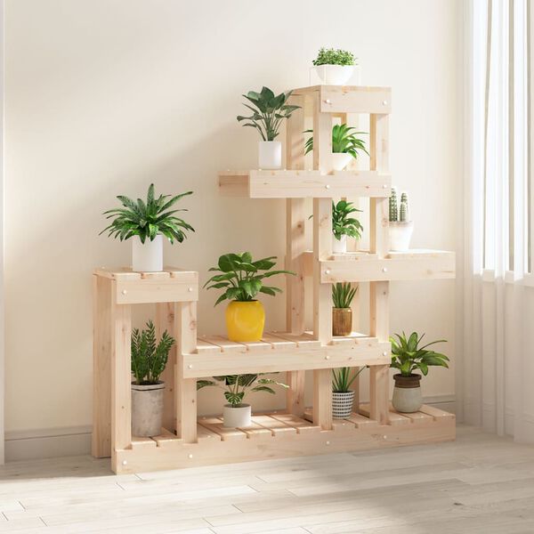 vidaXL Support à plantes 92x25x97 cm Bois massif de pin