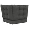vidaXL Coussin de canap&eacute; d'ext&eacute;rieur 3 pcs Anthracite Polyester