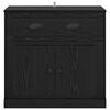 vidaXL Haut Armoire Ch&ecirc;ne noir 70 x 35,5 x 67,5 cm Bois d'ing&eacute;nierie