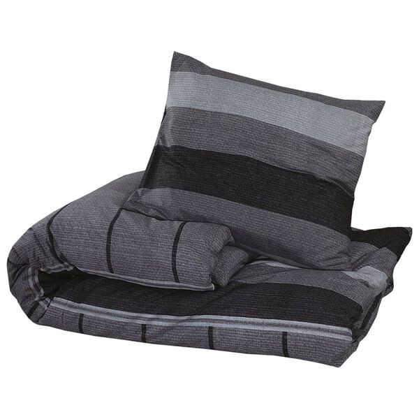vidaXL Ensemble de housse de couette gris fonc&eacute; 225x220 cm Coton