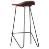 vidaXL Ensemble de bar 5 pcs Bois de r&eacute;cup&eacute;ration et cuir v&eacute;ritable