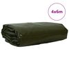 vidaXL B&acirc;che 650g / m&sup2; Vert olive 4 x 6 m Toile avec rev&ecirc;tement en PVC